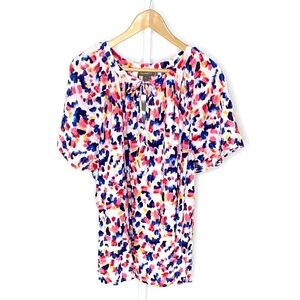 ✨NWT✨ Style & Co. | Pink/Blue/Yellow/White Floral Boho Peasant Blouse Sz 4X